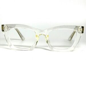 Clear Acetate Cat Eye Glasses Frames Transparent Chunky Modern Eyewear